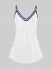 Plus Size Rabbit Patriotic American Flag Print Cami Top (Adjustable Shoulder Strap) -  