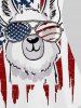 Plus Size Rabbit Patriotic American Flag Print Cami Top (Adjustable Shoulder Strap) -  