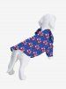 Pet's Patriotic American Flag Cherry Stars Print Shirt -  