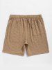 Short Décontracté en Jacquard Texturé à Cordon de Serrage pour Homme - Café profond M