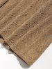 Men's Knitted Jacquard Textured Casual Drawstring Shorts -  
