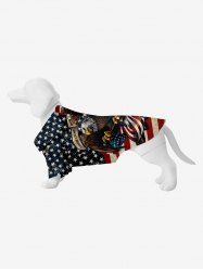 Pet's Patriotic American Flag Eagle Print Shirt -  