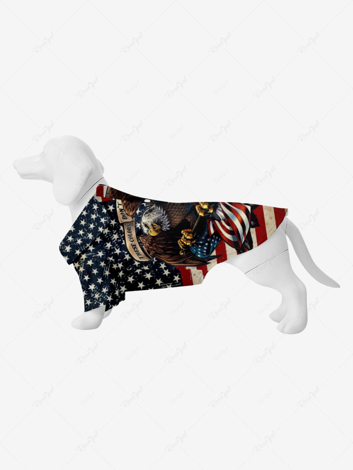 Fashion Pet's Patriotic American Flag Eagle Print Shirt  