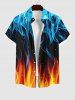 Ice and Fire Flame Glitter Dots Print Plus Size Matching Outfit For Couples -  