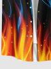 Ice and Fire Flame Glitter Dots Print Plus Size Matching Outfit For Couples -  