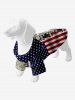 Pet's 3D Lace Up Camouflage Patriotic American Flag Print Button Shirt -  