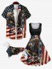 Pet's Patriotic American Flag Eagle Print Shirt -  