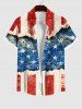 Patriotic American Flag Distressed Ripped 3D Print Plus Size Matching Outfit For Couples -  