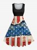 Patriotic American Flag Distressed Ripped 3D Print Plus Size Matching Outfit For Couples -  