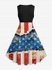 Patriotic American Flag Distressed Ripped 3D Print Plus Size Matching Outfit For Couples -  