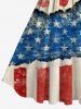 Patriotic American Flag Distressed Ripped 3D Print Plus Size Matching Outfit For Couples -  