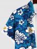Tropical Leaf Hibiscus Flower Tie Dye Print Hawaii Dog and Owner Matching Outfits -  