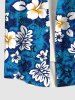 Tropical Leaf Hibiscus Flower Tie Dye Print Hawaii Dog and Owner Matching Outfits -  
