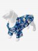 Tropical Leaf Hibiscus Flower Tie Dye Print Hawaii Dog and Owner Matching Outfits -  