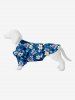 Tropical Leaf Hibiscus Flower Tie Dye Print Hawaii Dog and Owner Matching Outfits -  