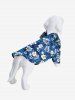 Tropical Leaf Hibiscus Flower Tie Dye Print Hawaii Dog and Owner Matching Outfits -  