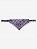 Pet's Butterfly Plaid Print Push Buckle Waterproof Bandana Bibs -  