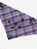Pet's Butterfly Plaid Print Push Buckle Waterproof Bandana Bibs -  