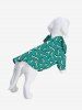 Pet's Bone Spider Web Print Button Shirt -  