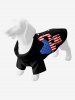 Pet's Patriotic American Flag Skull Print Shirt -  