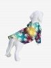 Pet's Tropical Maple Leaf Tie Dye Paint Splatter Print Hawaii Shirt -  
