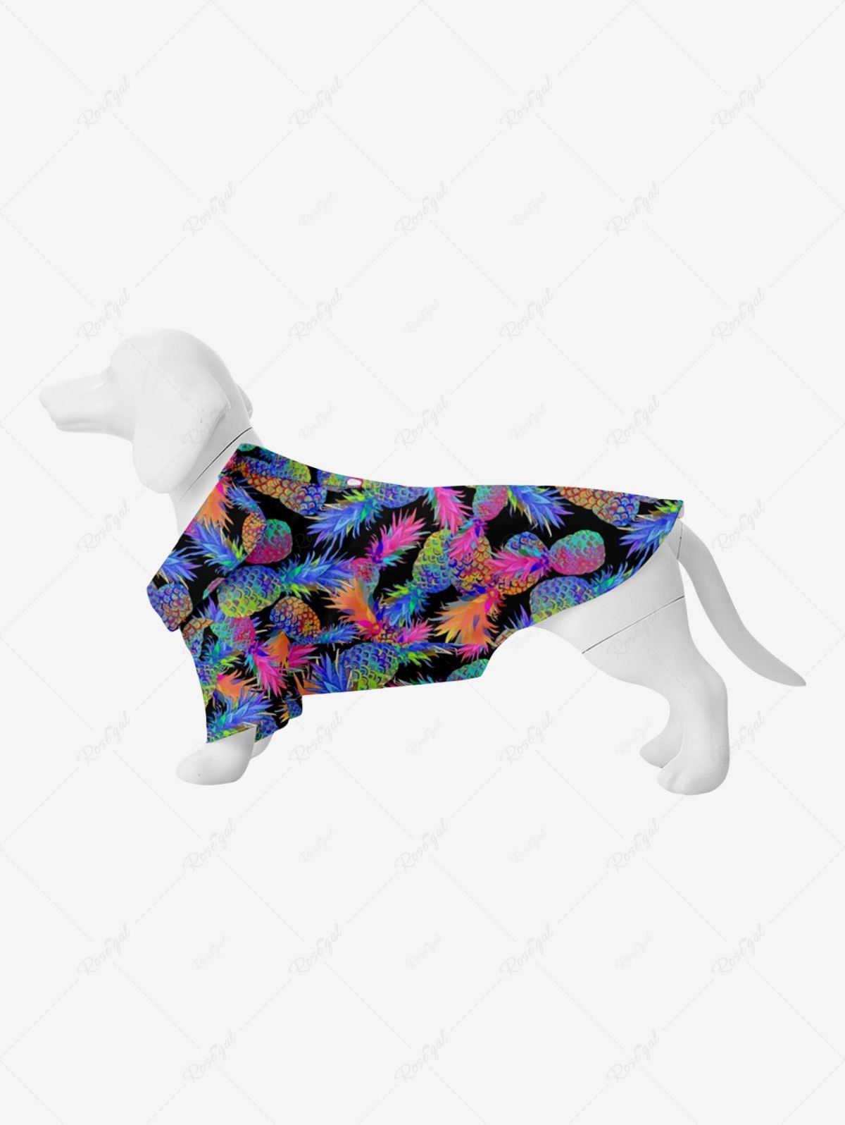 Affordable Pet's Colorful Pineapple Print Shirt  