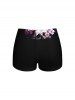 Skulls Flowers Print Boyleg Tankini Swimsuit(Adjustable Shoulder Strap) -  