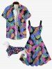 Pet's Colorful Pineapple Print Shirt -  