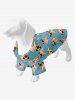 Pet's Dog Pizza Print Button Shirt -  