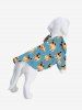 Pet's Dog Pizza Print Button Shirt -  