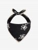 Pet's Floral Jacquard Lace Trim Textured Bandana Bibs -  