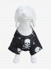 Pet's Skulls Print Hollow Out Breathable T-shirt -  