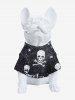 Pet's Skulls Print Hollow Out Breathable T-shirt -  