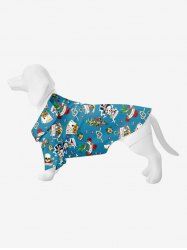 Pet's Skull Rose Flower Hat Heart Poker Print Hawaii Shirt -  