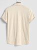 Men's Terry Cloth Floral Embossed Short Sleeves Shirt -  
