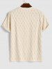 Men's Wave Wrinkles Textured Short Sleeves T-shirt -  