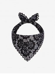 Pet's Glitter Floral Laser Cut Hollow Out Bandana Bibs -  
