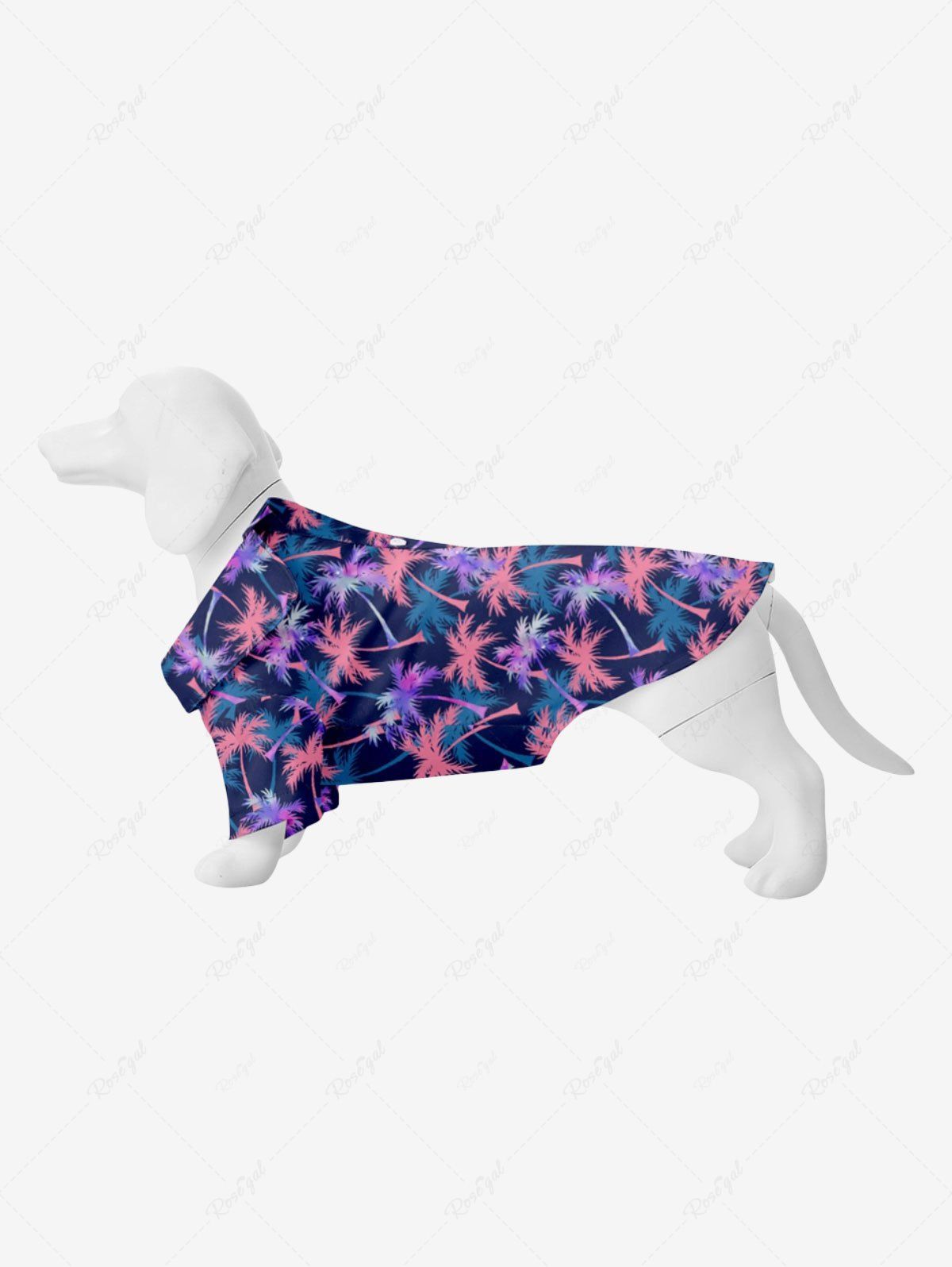 Cheap Pet's Colorful Coconut Tree Print Hawaii Shirt  