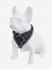Pet's Glitter Floral Laser Cut Hollow Out Bandana Bibs -  