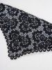 Pet's Glitter Floral Laser Cut Hollow Out Bandana Bibs -  