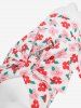 Pet's Flowers Print Bowknot Lace Trim Dress With Leash -  