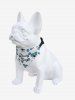 Pet's Letters Sunglasses Dog Claw Print Push Buckle Bibs Bandana -  