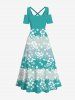Floral Grass Striped Print Hawaii Dog And Owner Matching Outfits -  