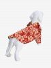 Pet's Tropical Leaf Hibiscus Flowers Print Hawaii Shirt -  