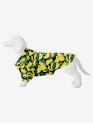 Pet's Tropical Leaf Banana Print Hawaii Shirt -  