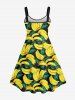 Suite de Cachetage de Chien en Feuilles Tropicales et Sweat Convexe pour Chien - Jaune 