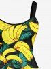 Suite de Cachetage de Chien en Feuilles Tropicales et Sweat Convexe pour Chien - Jaune 
