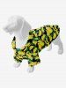 Suite de Cachetage de Chien en Feuilles Tropicales et Sweat Convexe pour Chien - Jaune 