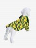 Suite de Cachetage de Chien en Feuilles Tropicales et Sweat Convexe pour Chien - Jaune 