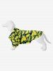 Suite de Cachetage de Chien en Feuilles Tropicales et Sweat Convexe pour Chien - Jaune 